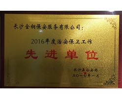 2016年度治安保卫工作先进单位