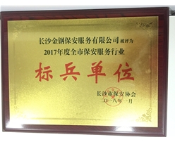 2017年度全市保安服务行业标兵单位