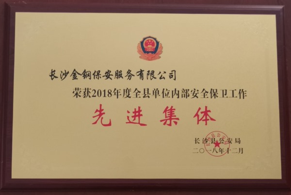 2018年全县先进集体荣誉称号