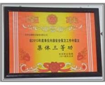 2013年荣获集体三等功奖状